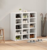 VidaXL Schoenenkast met plank met opslag Wit 103x30x51 cm Bewerkt hout