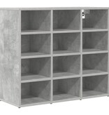 VidaXL Schoenenkast met plank Betongrijs 103x30x51 cm Bewerkt hout