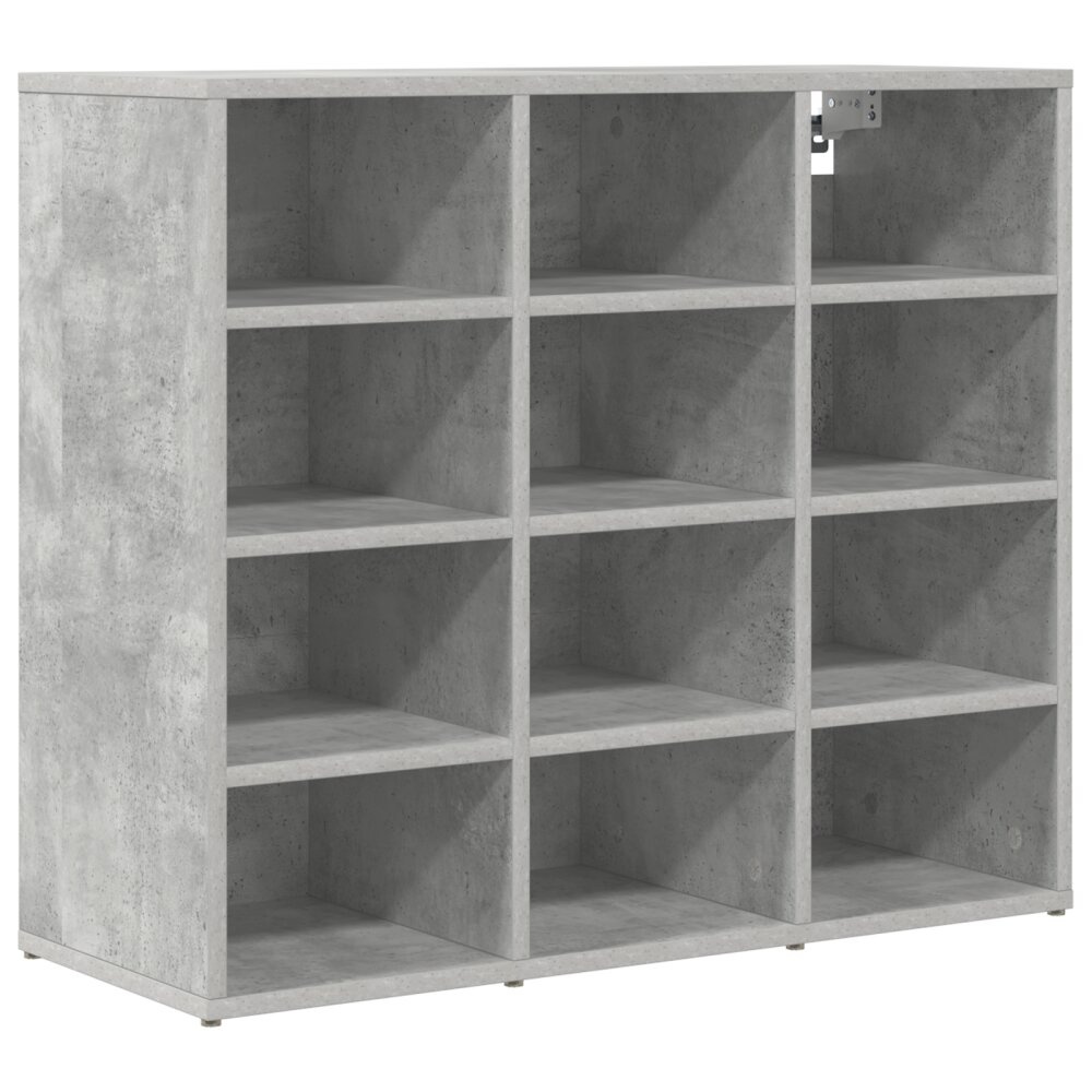 VidaXL Schoenenkast met plank Betongrijs 103x30x51 cm Bewerkt hout