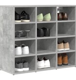 VidaXL Schoenenkast met plank Betongrijs 103x30x51 cm Bewerkt hout