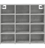 VidaXL Schoenenkast met plank Betongrijs 103x30x51 cm Bewerkt hout