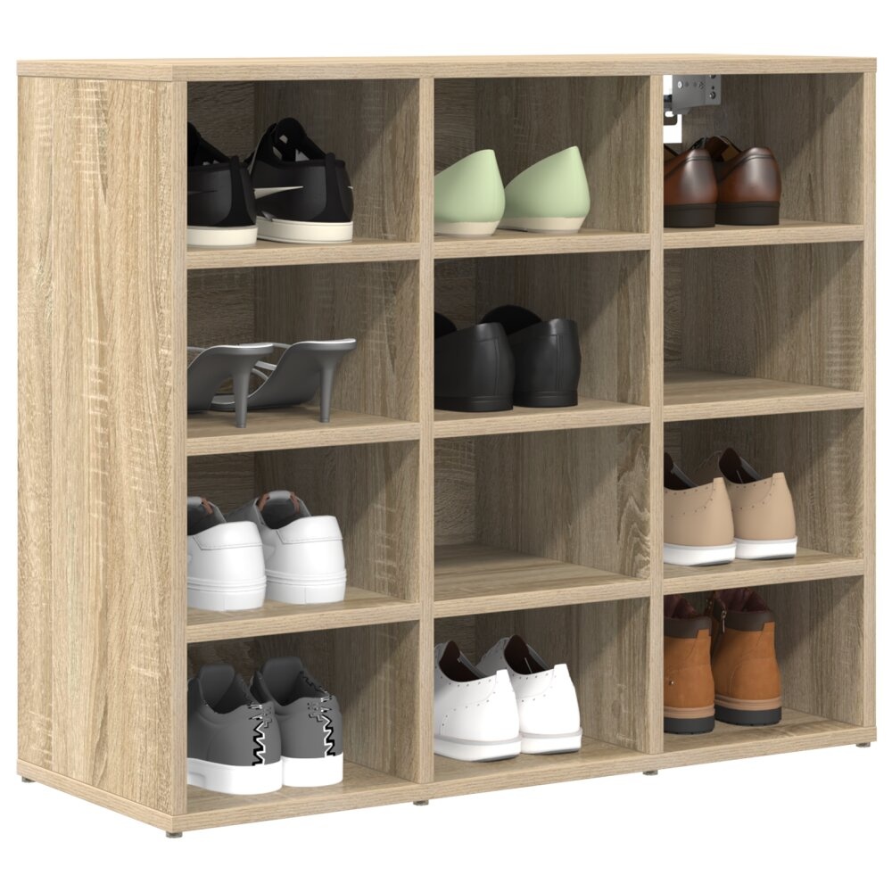 VidaXL Schoenenkast met plank Sonoma eiken 103x30x51 cm Bewerkt hout