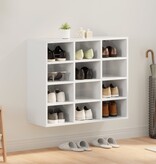 VidaXL Schoenenkast met plank met opslag Wit 103x30x51 cm Bewerkt hout