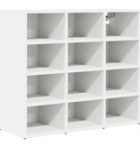 VidaXL Schoenenkast met plank met opslag Wit 103x30x51 cm Bewerkt hout