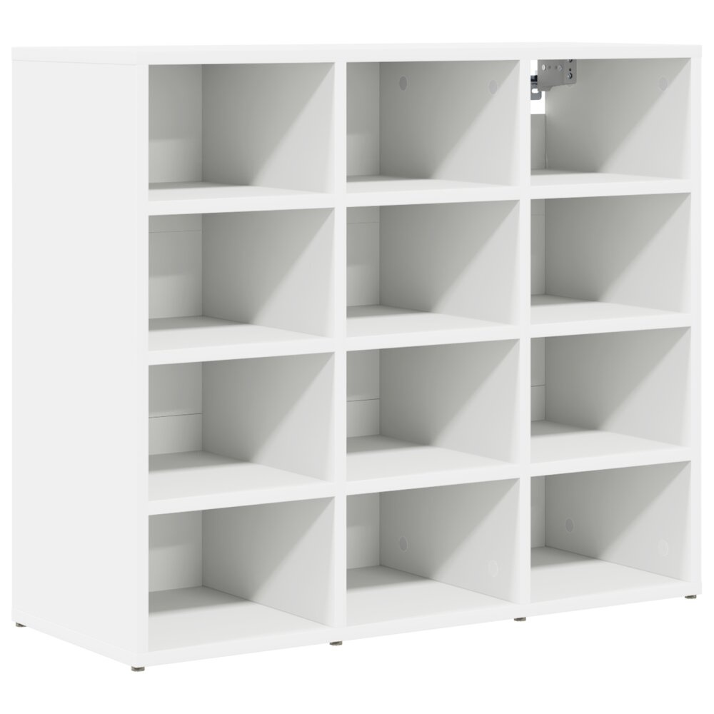 VidaXL Schoenenkast met plank met opslag Wit 103x30x51 cm Bewerkt hout