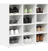 VidaXL Schoenenkast met plank met opslag Wit 103x30x51 cm Bewerkt hout