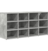 VidaXL Schoenenkast met plank Betongrijs 103x30x51 cm Bewerkt hout