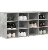 VidaXL Schoenenkast met plank Betongrijs 103x30x51 cm Bewerkt hout
