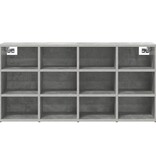 VidaXL Schoenenkast met plank Betongrijs 103x30x51 cm Bewerkt hout