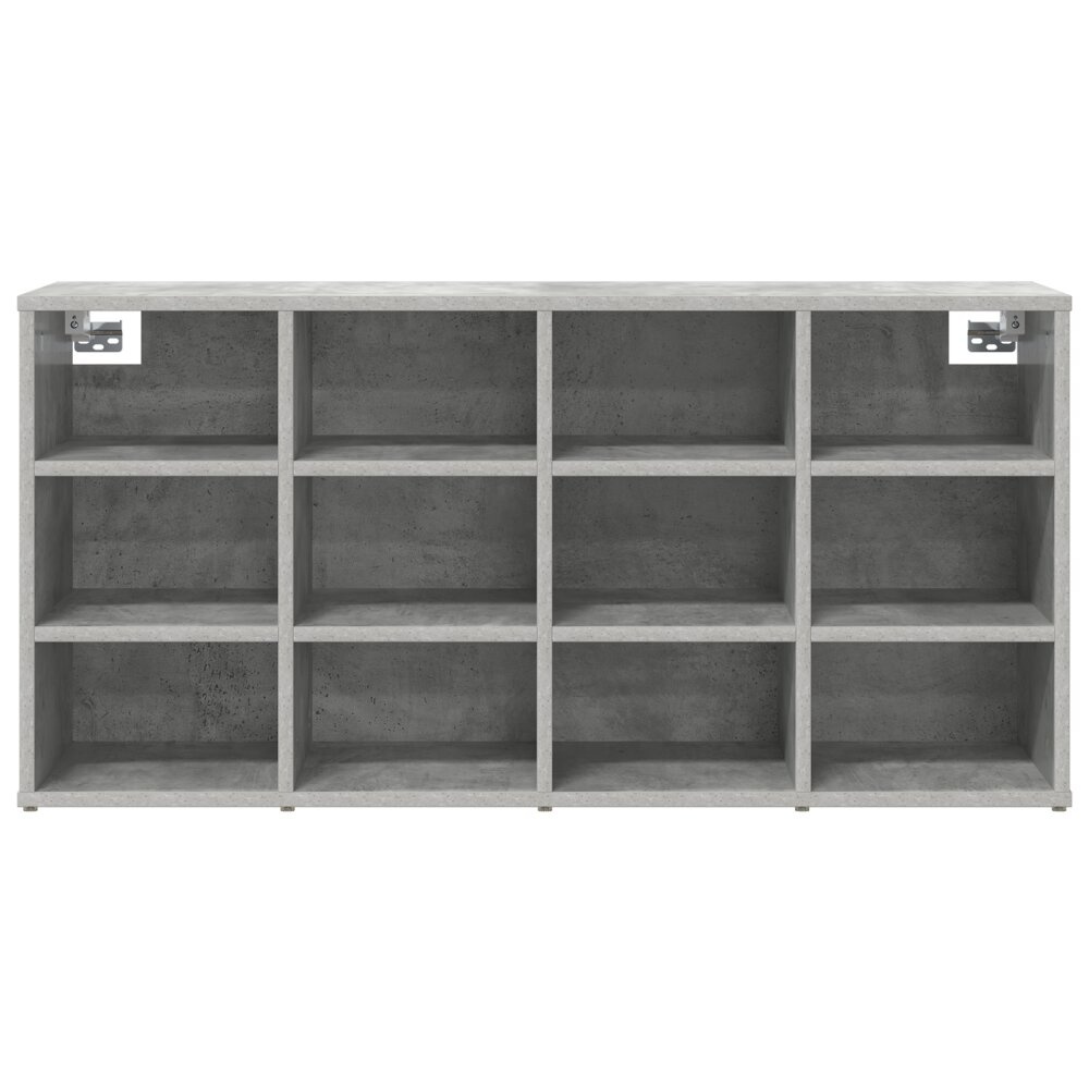 VidaXL Schoenenkast met plank Betongrijs 103x30x51 cm Bewerkt hout