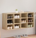 VidaXL Schoenenkast met plank Sonoma eiken 103x30x51 cm Bewerkt hout
