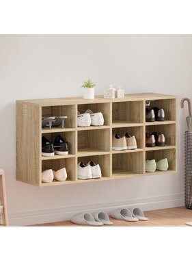 VidaXL Schoenenkast met plank Sonoma eiken 103x30x51 cm Bewerkt hout