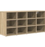 VidaXL Schoenenkast met plank Sonoma eiken 103x30x51 cm Bewerkt hout