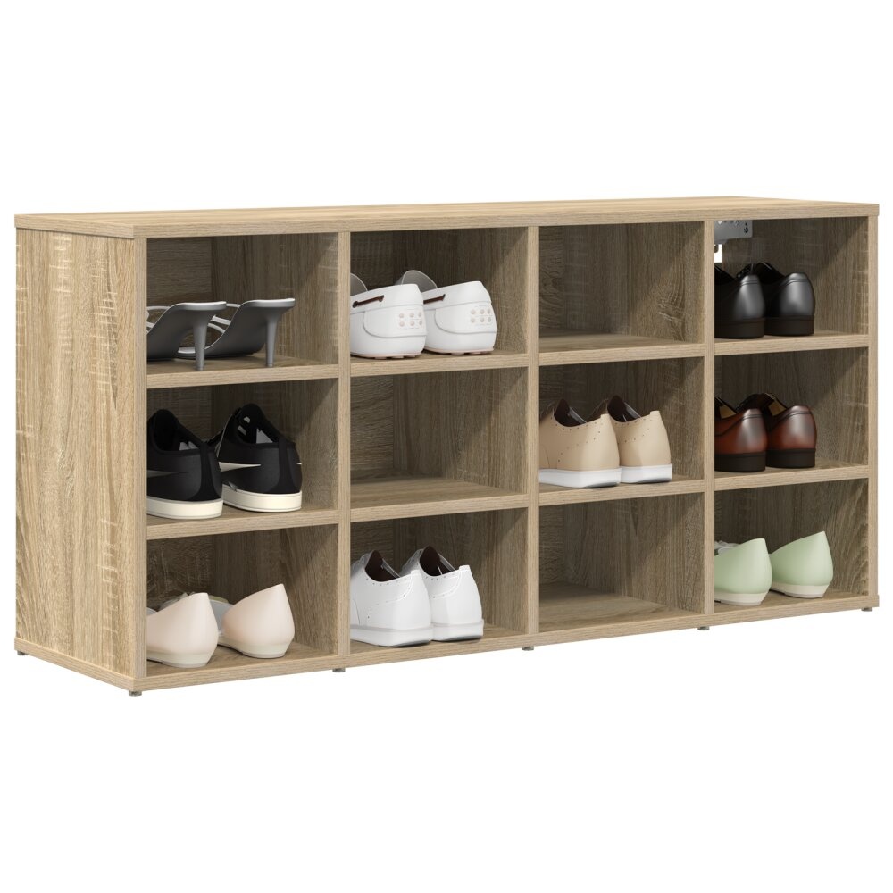 VidaXL Schoenenkast met plank Sonoma eiken 103x30x51 cm Bewerkt hout