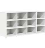 VidaXL Schoenenkast met plank met opslag Wit 103x30x51 cm Bewerkt hout