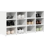 VidaXL Schoenenkast met plank met opslag Wit 103x30x51 cm Bewerkt hout
