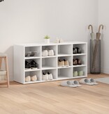 VidaXL Schoenenkast met plank met opslag Wit 103x30x51 cm Bewerkt hout