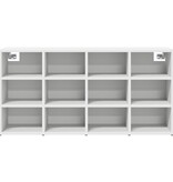 VidaXL Schoenenkast met plank met opslag Wit 103x30x51 cm Bewerkt hout