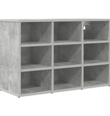 VidaXL Schoenenkast met plank Betongrijs 103x30x51 cm Bewerkt hout