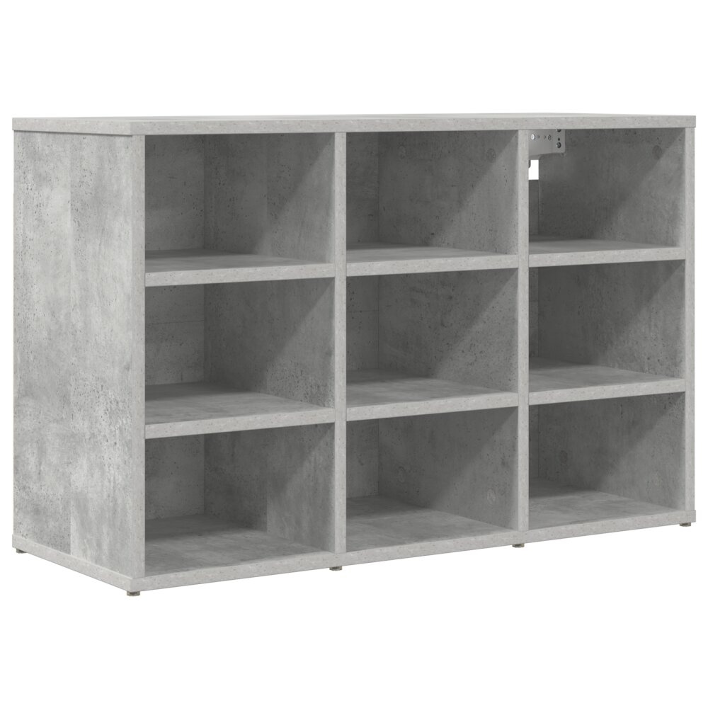 VidaXL Schoenenkast met plank Betongrijs 103x30x51 cm Bewerkt hout