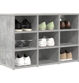 VidaXL Schoenenkast met plank Betongrijs 103x30x51 cm Bewerkt hout