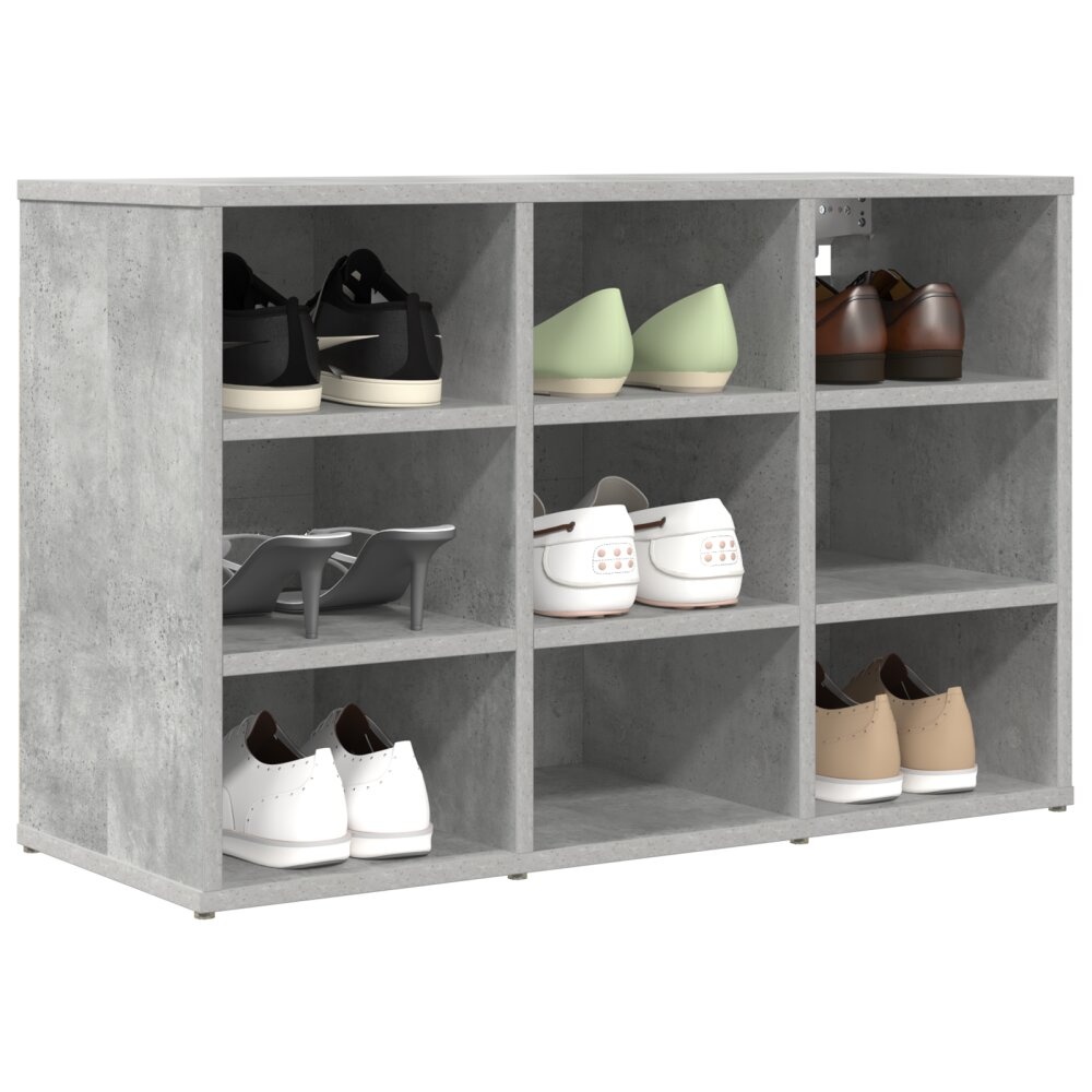 VidaXL Schoenenkast met plank Betongrijs 103x30x51 cm Bewerkt hout