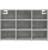 VidaXL Schoenenkast met plank Betongrijs 103x30x51 cm Bewerkt hout