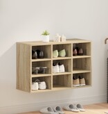 VidaXL Schoenenkast met plank Sonoma eiken 103x30x51 cm Bewerkt hout