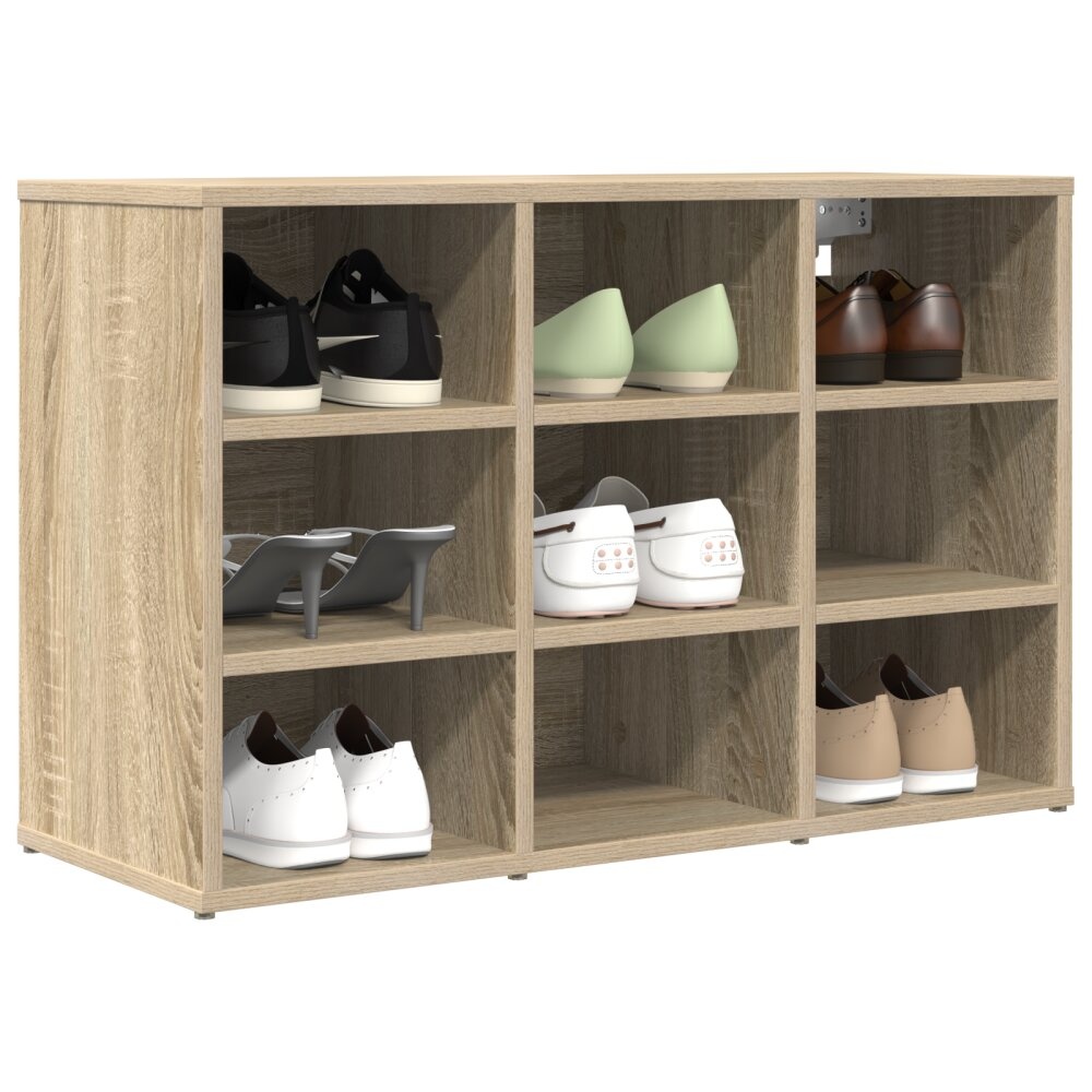 VidaXL Schoenenkast met plank Sonoma eiken 103x30x51 cm Bewerkt hout
