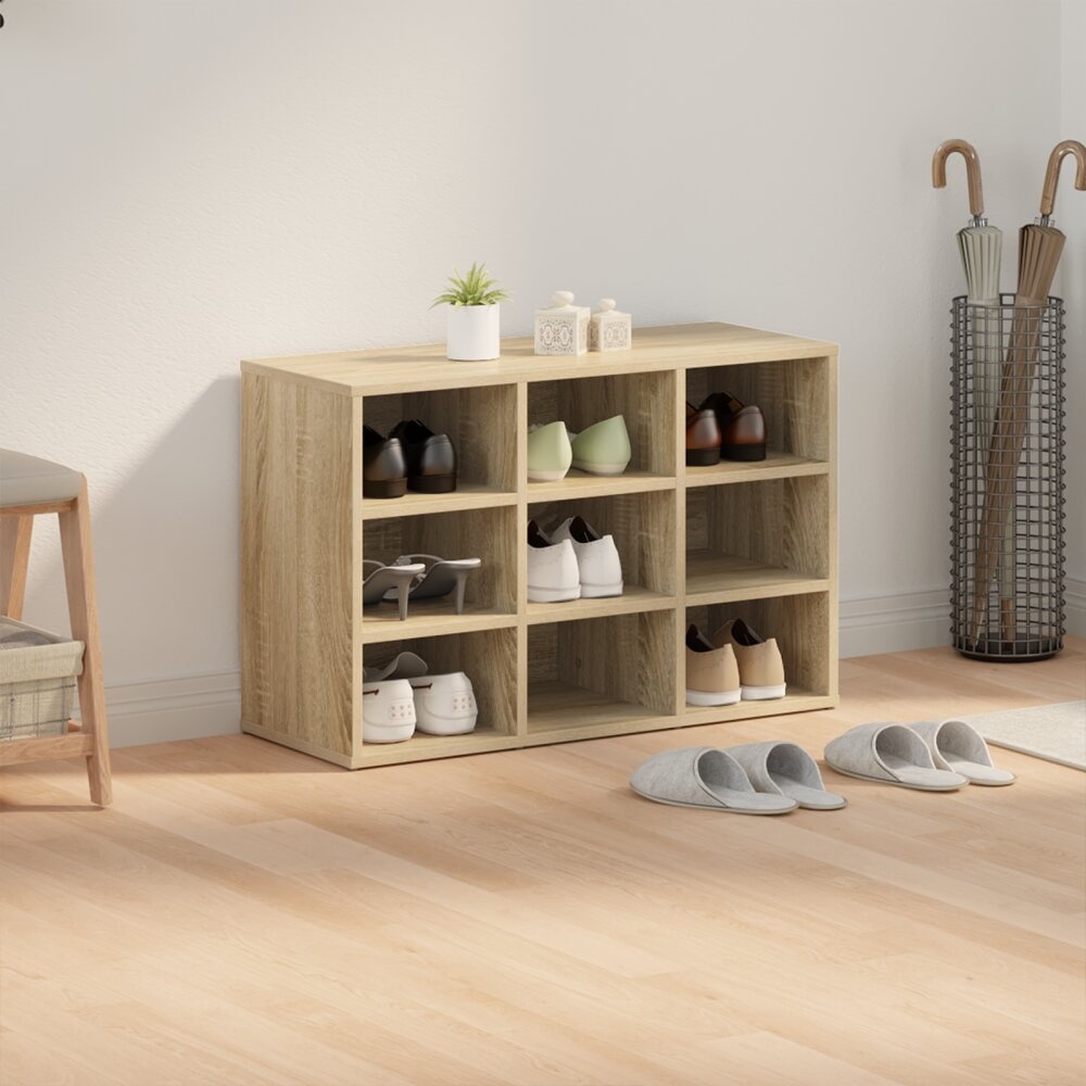 VidaXL Schoenenkast met plank Sonoma eiken 103x30x51 cm Bewerkt hout