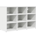 VidaXL Schoenenkast met plank met opslag Wit 103x30x51 cm Bewerkt hout