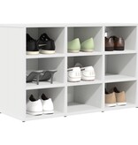 VidaXL Schoenenkast met plank met opslag Wit 103x30x51 cm Bewerkt hout