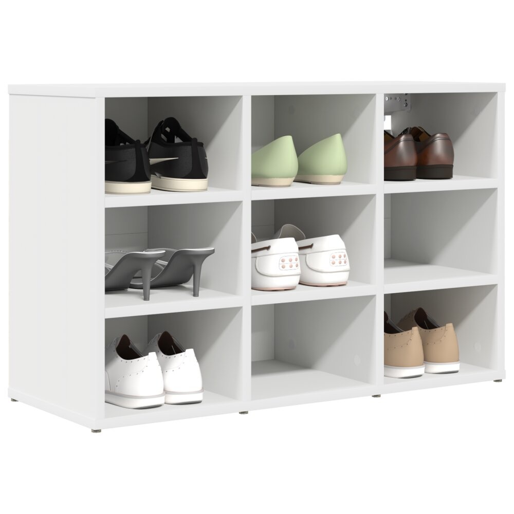 VidaXL Schoenenkast met plank met opslag Wit 103x30x51 cm Bewerkt hout