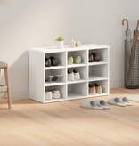 VidaXL Schoenenkast met plank met opslag Wit 103x30x51 cm Bewerkt hout