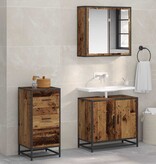 VidaXL Dressoir met lade Oud hout 35.5 x 35 x 76 cm Bewerkt hout