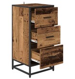 VidaXL Dressoir met lade Oud hout 35.5 x 35 x 76 cm Bewerkt hout