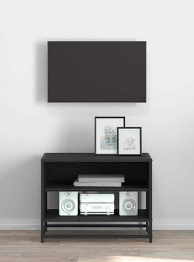 VidaXL TV-kast Zwart eiken 61 x 40 x 46 cm Bewerkt hout