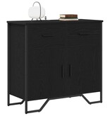 VidaXL Dressoir Zwart eiken 79.5 x 35.5 x 74.5 cm Bewerkt hout