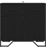 VidaXL Dressoir Zwart eiken 79.5 x 35.5 x 74.5 cm Bewerkt hout