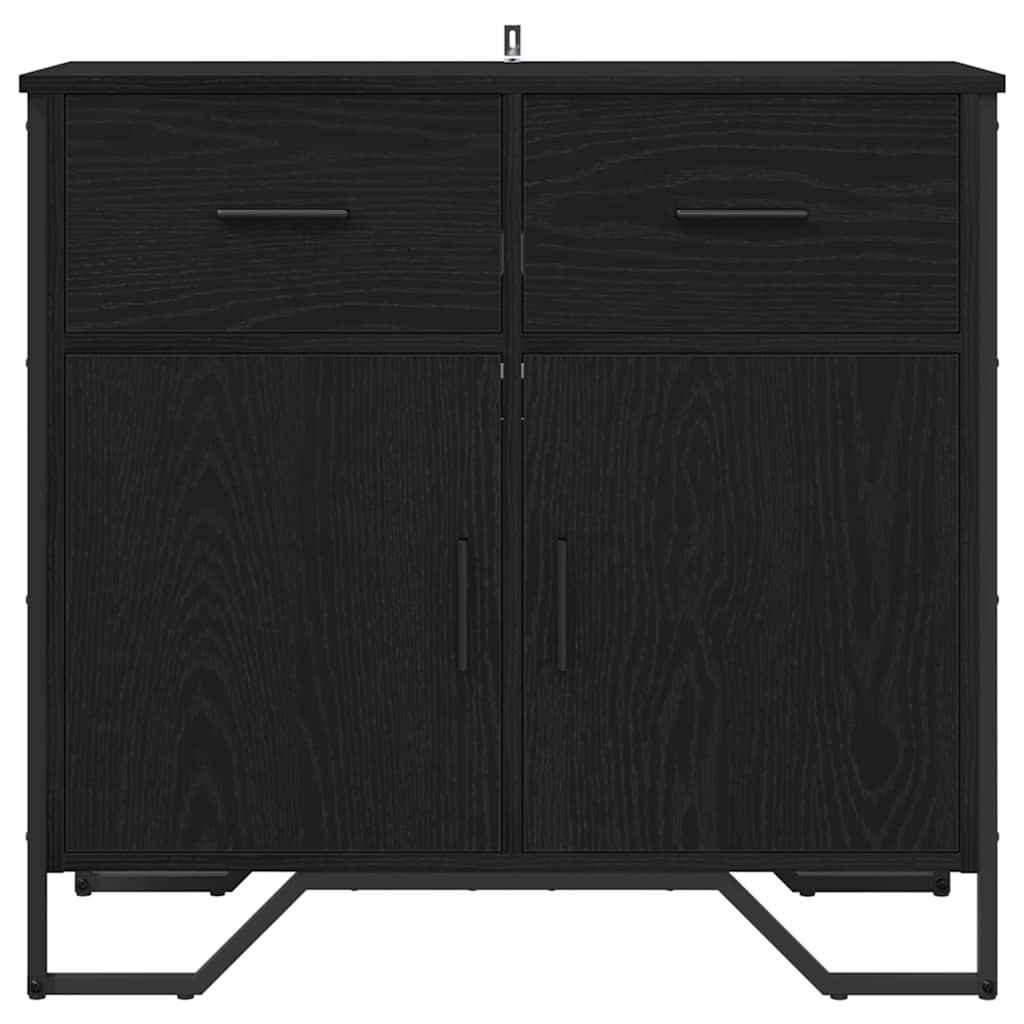 VidaXL Dressoir Zwart eiken 79.5 x 35.5 x 74.5 cm Bewerkt hout