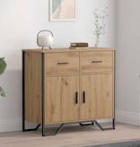 VidaXL Dressoir met lade artisanaal eikenkleurig 79.5 x 35.5 x 74.5 cm