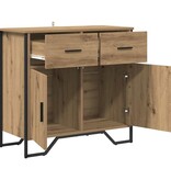 VidaXL Dressoir met lade artisanaal eikenkleurig 79.5 x 35.5 x 74.5 cm