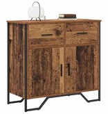 VidaXL Dressoir met lade Oud hout 79.5 x 35.5 x 74.5 cm Bewerkt hout