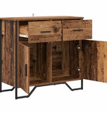 VidaXL Dressoir met lade Oud hout 79.5 x 35.5 x 74.5 cm Bewerkt hout