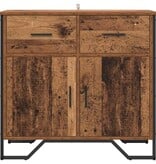 VidaXL Dressoir met lade Oud hout 79.5 x 35.5 x 74.5 cm Bewerkt hout