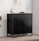 VidaXL Dressoir Zwart eiken 78 x 35.5 x 74.5 cm Bewerkt hout