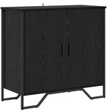 VidaXL Dressoir Zwart eiken 78 x 35.5 x 74.5 cm Bewerkt hout