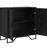 VidaXL Dressoir Zwart eiken 78 x 35.5 x 74.5 cm Bewerkt hout