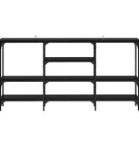 VidaXL Wandtafel met plank Zwart eiken 160 x 29 x 80 cm Bewerkt hout