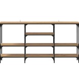 VidaXL Wandtafel artisanaal eikenkleurig 160 x 29 x 80 cm Bewerkt hout